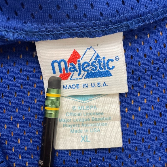 90’s Vintage Majestic MLB New York Mets Rico Brogna Mesh Baseball Jersey Used - Picture 6 of 6